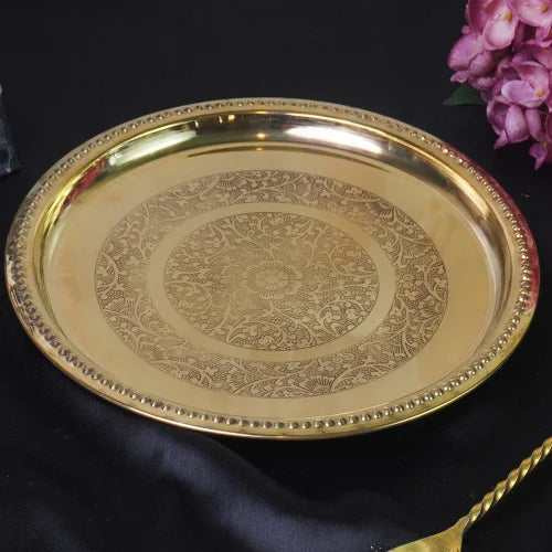 Brass Thali- 12 Inches